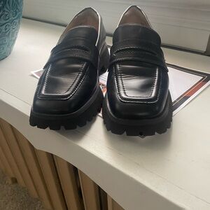 Clarks Black Leather Women's Loafers